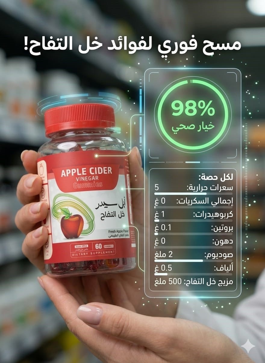 Apple Cider Vinegar Gummies — Sugar-Free Daily Detox | 60 Gummies - AsrarHawa