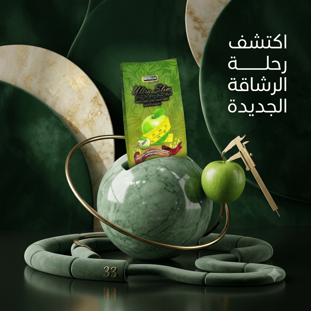 HEMANI Ultra Slim Green Tea With Green Apple - Hamsa