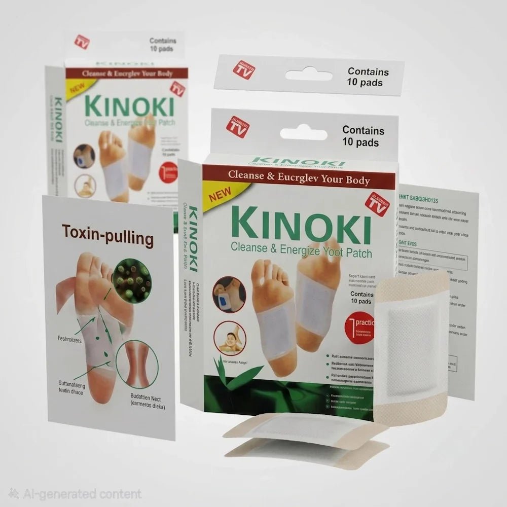 Kinoki Cleanse & Energize Foot Patch - 10 Detox Pads - Hamsa