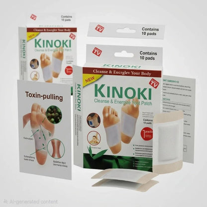 Kinoki Cleanse & Energize Foot Patch - 10 Detox Pads - Hamsa