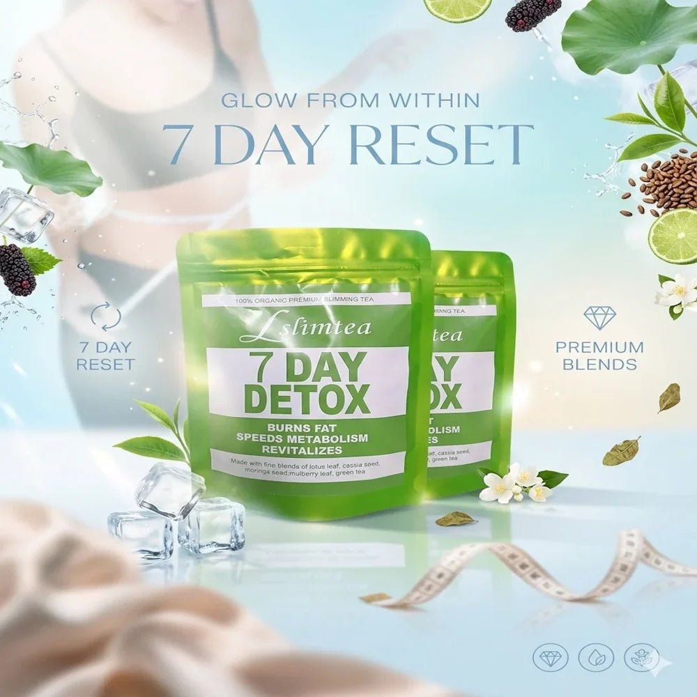 Lslimtea 100% Organic Premium Slimming Tea - 7 Day Detox - Hamsa
